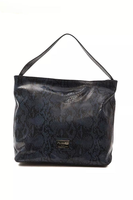 Pompei Donatella Blue Leather Women Shoulder Bag - YSONA