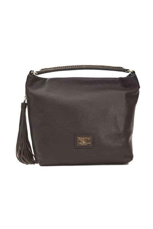 Pompei Donatella Brown Leather Women Shoulder Bag - YSONA