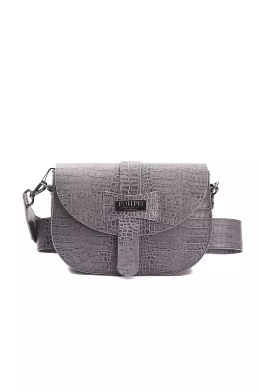 Pompei Donatella Gray Leather Women Crossbody Bag - YSONA
