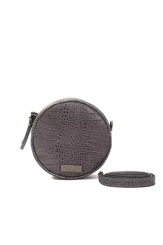 Pompei Donatella Gray Leather Women Crossbody Bag - YSONA