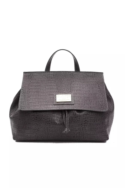 Pompei Donatella Gray Leather Women Shoulder Bag - YSONA