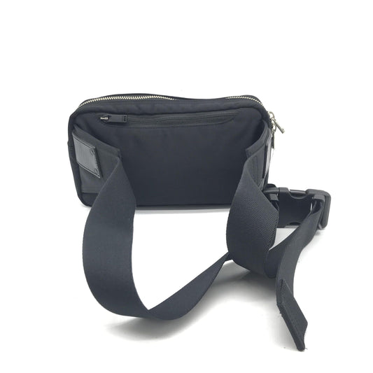 Porter Black Waist Pouch With Zippered Compartments - YSONA