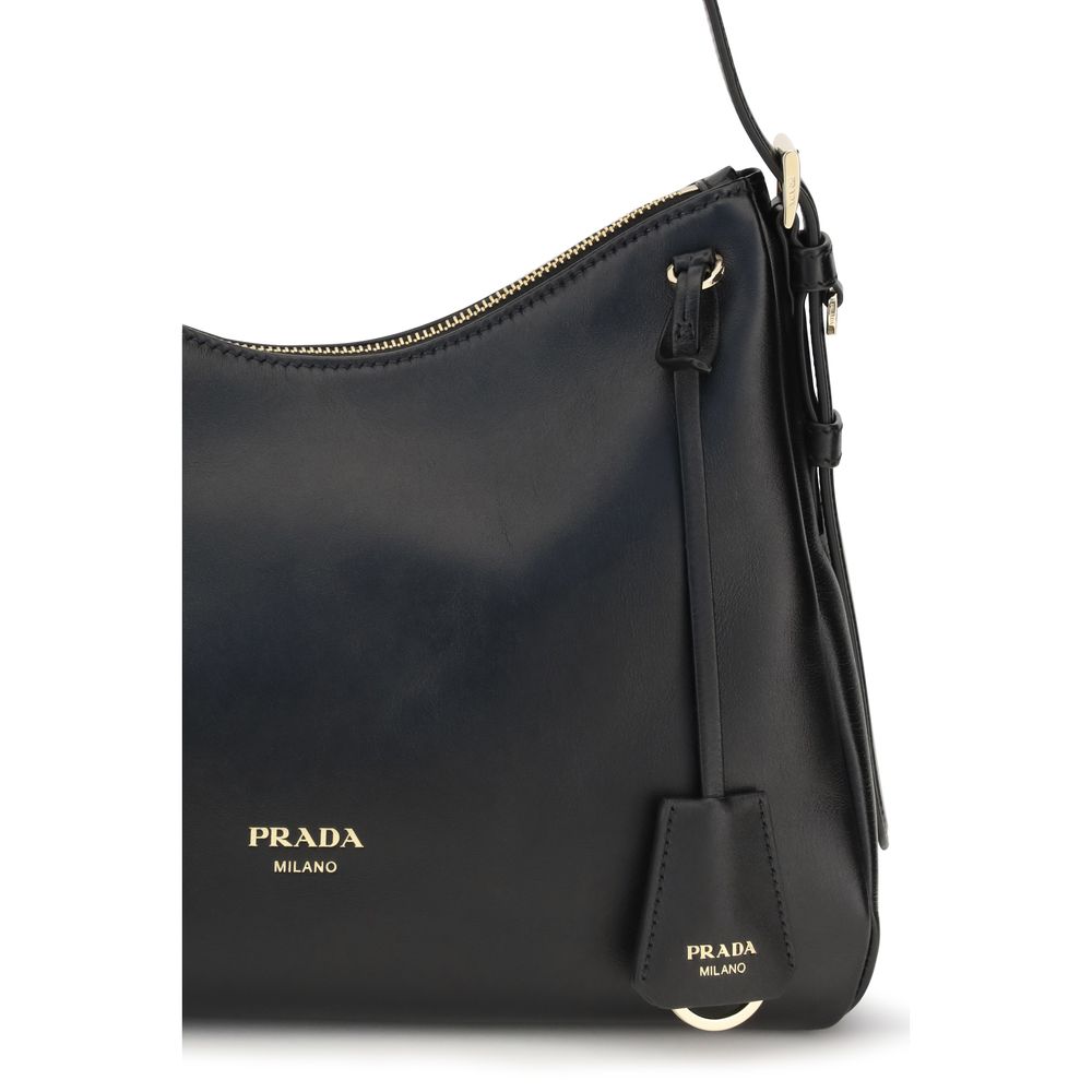 Prada Black Calf Leather Bos Taurus Shoulder Bag - view 4