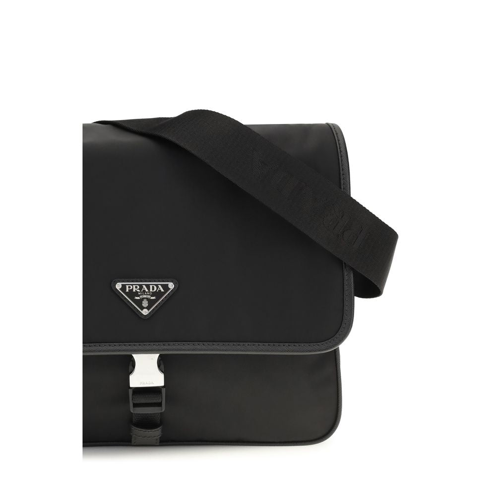 Prada Black Recycled Polyamide Shoulder Bag - view 4