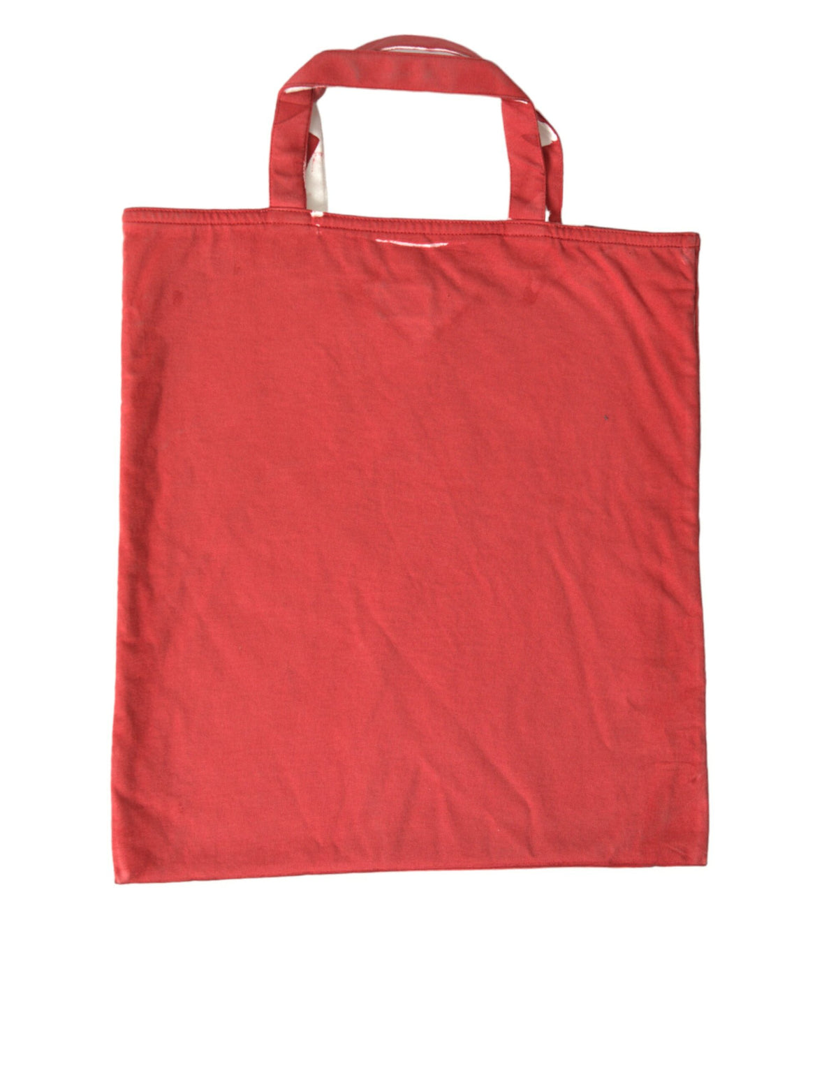 Prada Red Jersey Fabric Logo Shoulder Shopping Tote Bag - view 4