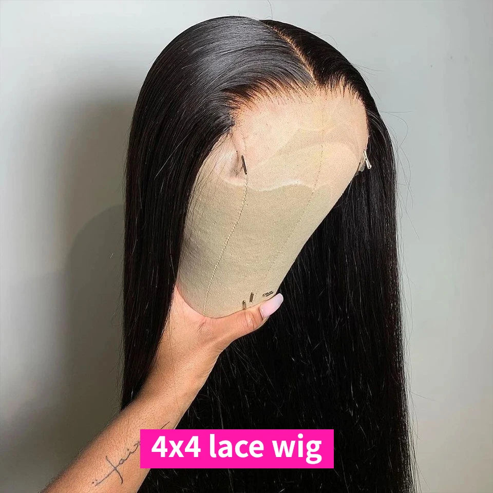 Pre-Cut Bone Straight Glueless Wig – No Glue Ready-to-Wear, Pre-Plucked 180% Density