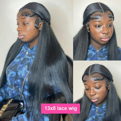 Pre-Cut Bone Straight Glueless Wig – No Glue Ready-to-Wear, Pre-Plucked 180% Density
