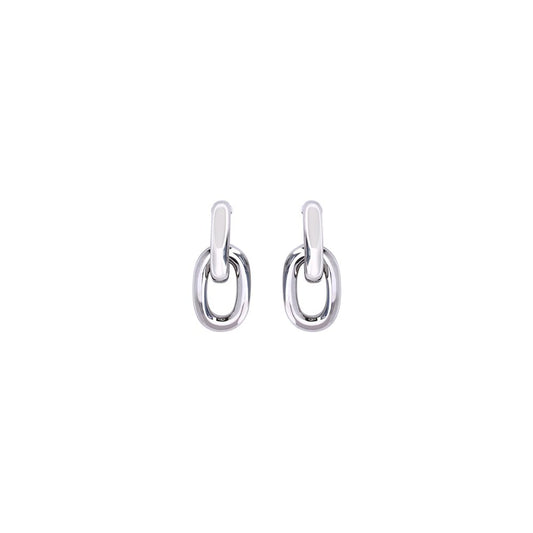 Rabanne Silver Resin Earrings - YSONA