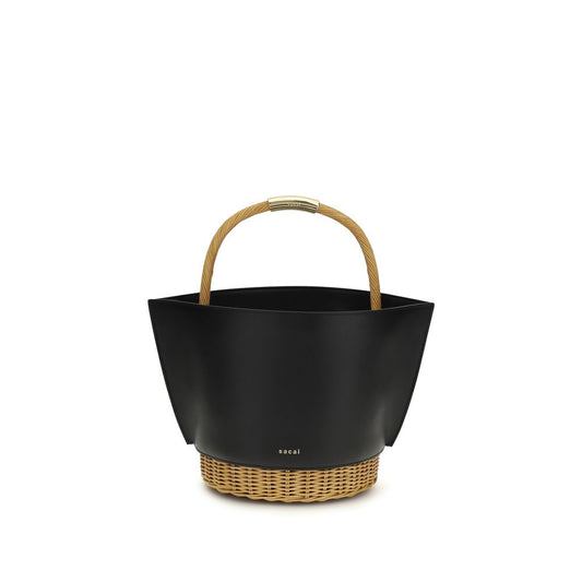 Sacai Black Calf Leather Bos Taurus Shoulder Bag - YSONA