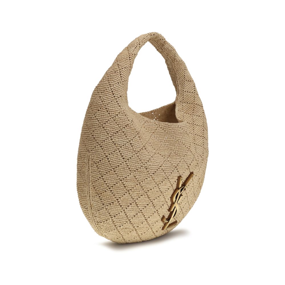 Saint Laurent Beige Raffia Shoulder Bag - view 2