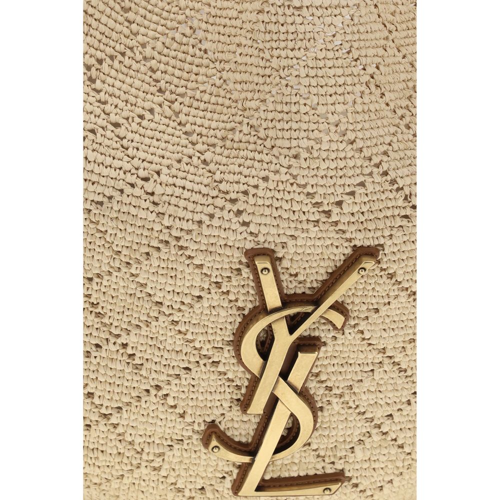 Saint Laurent Beige Raffia Shoulder Bag - view 4