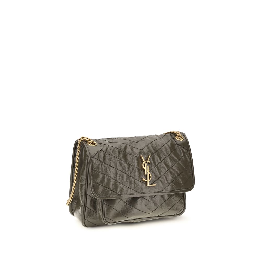 Saint Laurent Bicolor Calf Leather Bos Taurus Shoulder Bag - view 2