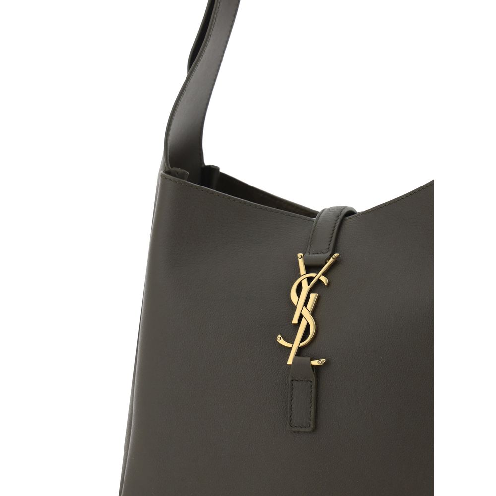Saint Laurent Bicolor Calf Leather Bos Taurus Shoulder Bag - view 4