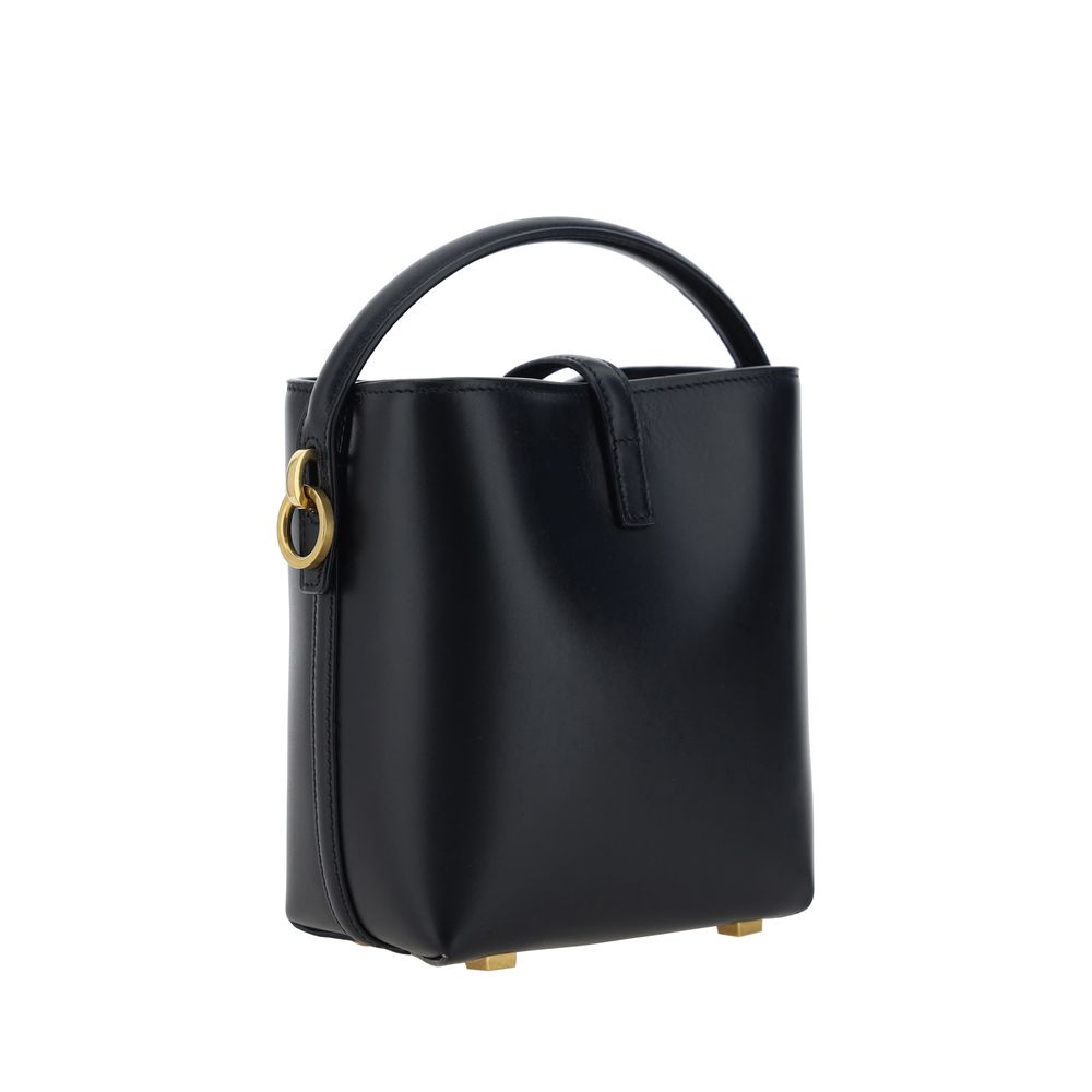Saint Laurent Black Calf Leather Bos Taurus Shoulder Bag - view 3