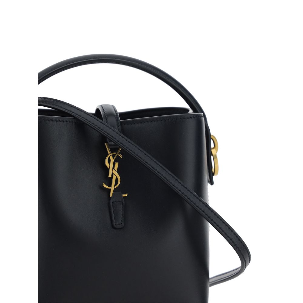 Saint Laurent Black Calf Leather Bos Taurus Shoulder Bag - view 4