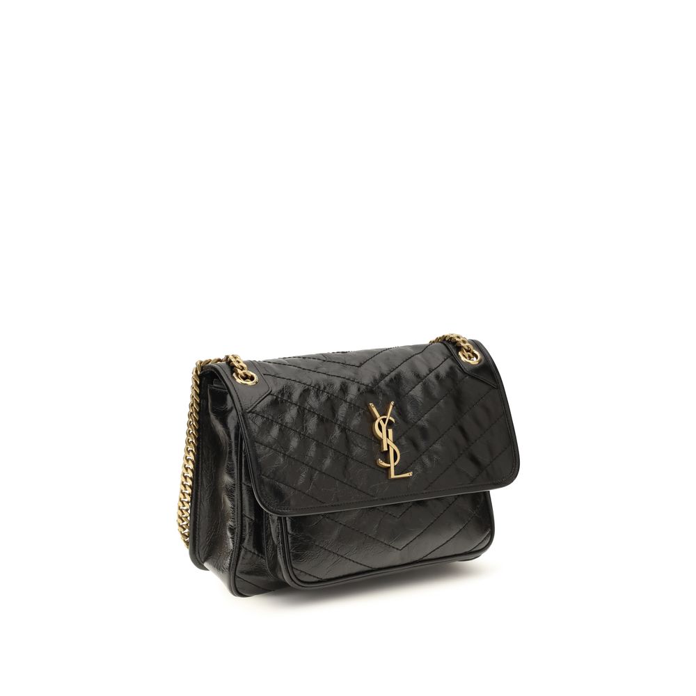 Saint Laurent Black Calf Leather Bos Taurus Shoulder Bag - view 2