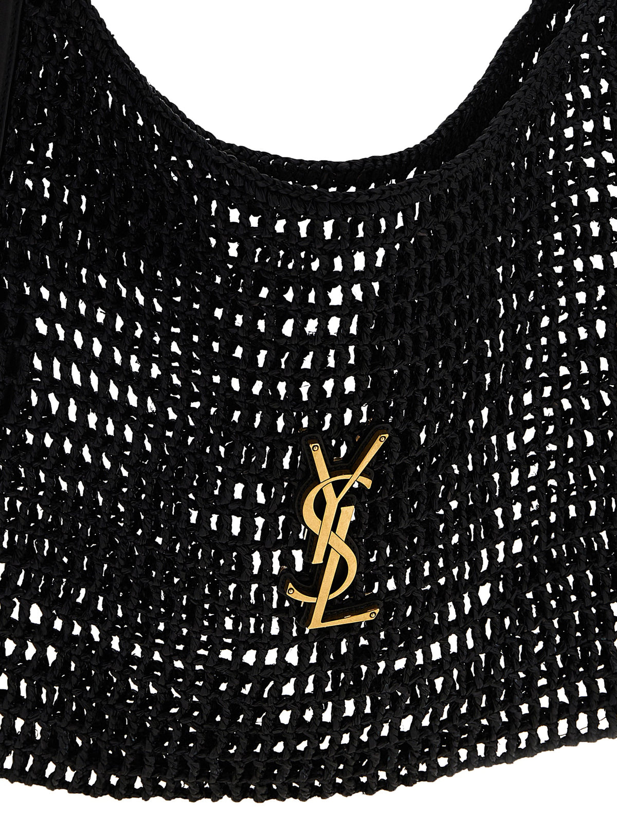 Saint Laurent Black Raffia Shoulder Bag - view 3