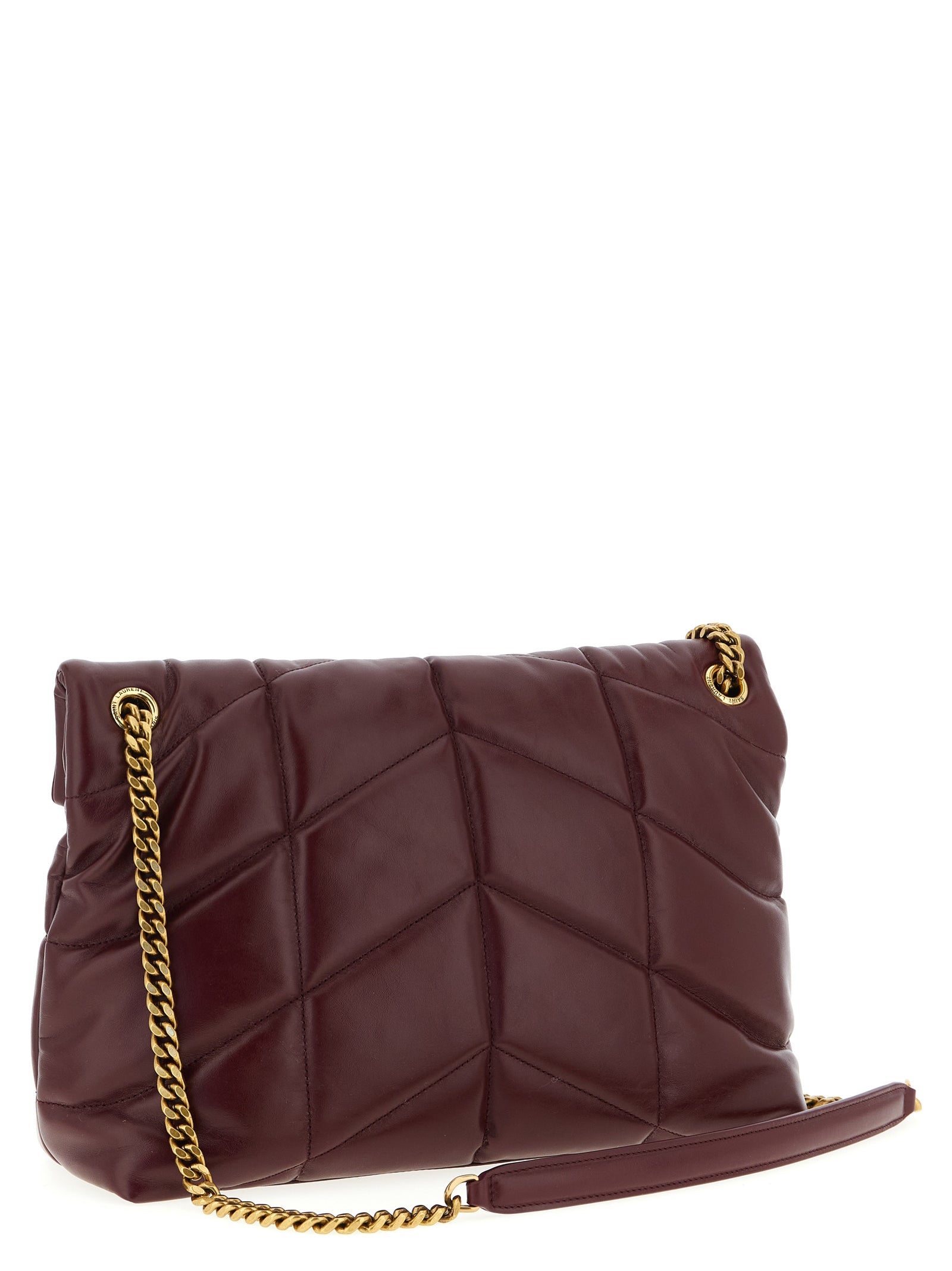 Saint Laurent Bordeaux Calfskin Shoulder Bag - view 2
