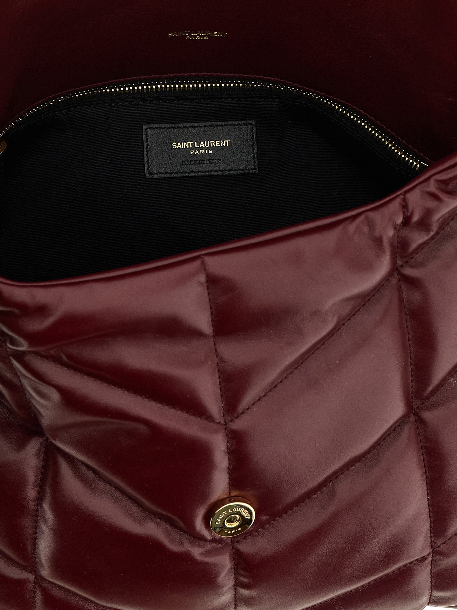 Saint Laurent Bordeaux Calfskin Shoulder Bag - view 4