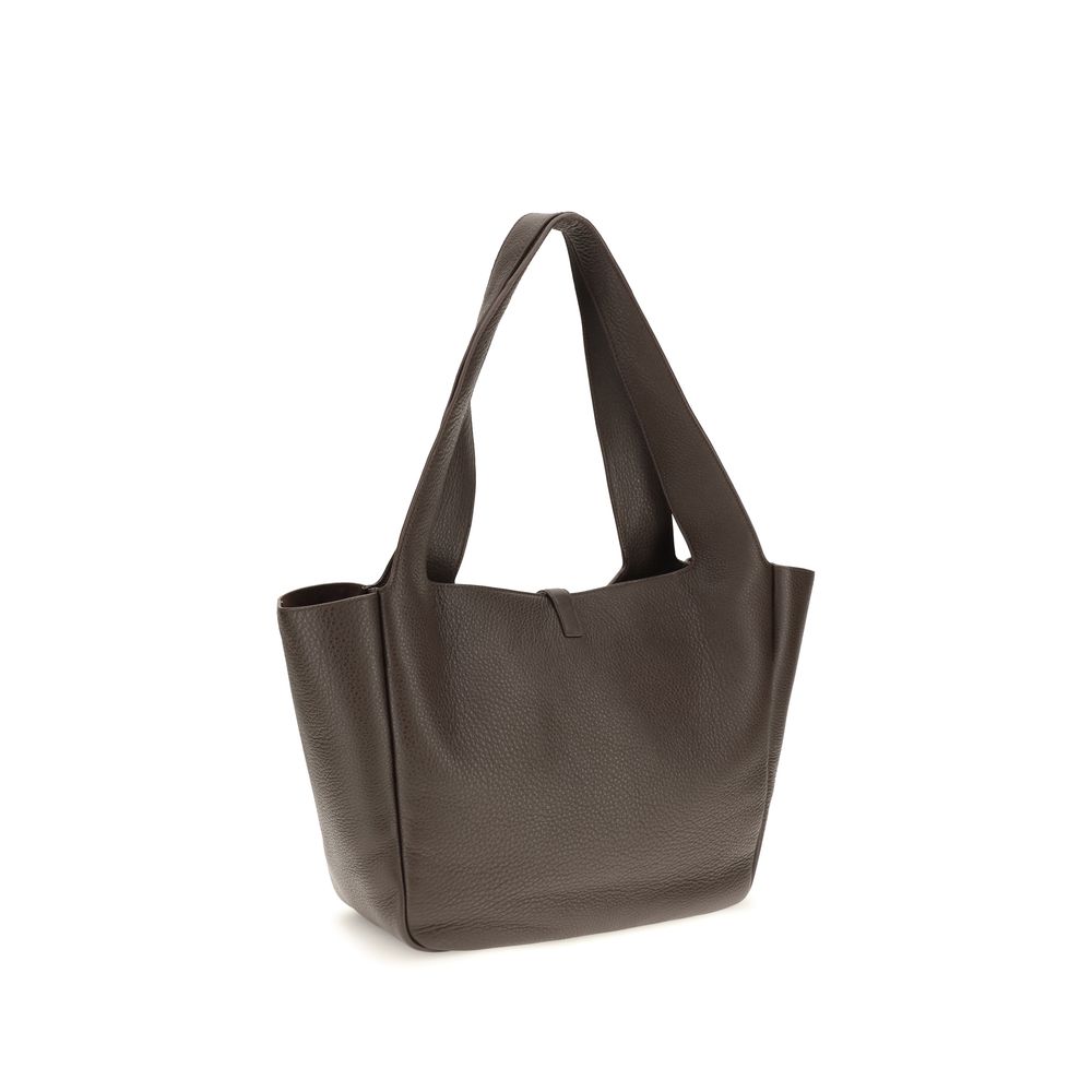 Saint Laurent Brown Calf Leather Bos Taurus Shoulder Bag - view 3