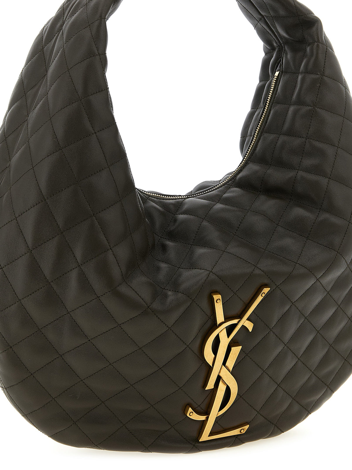 Saint Laurent Brown Lamb Leather Shoulder Bag - view 3