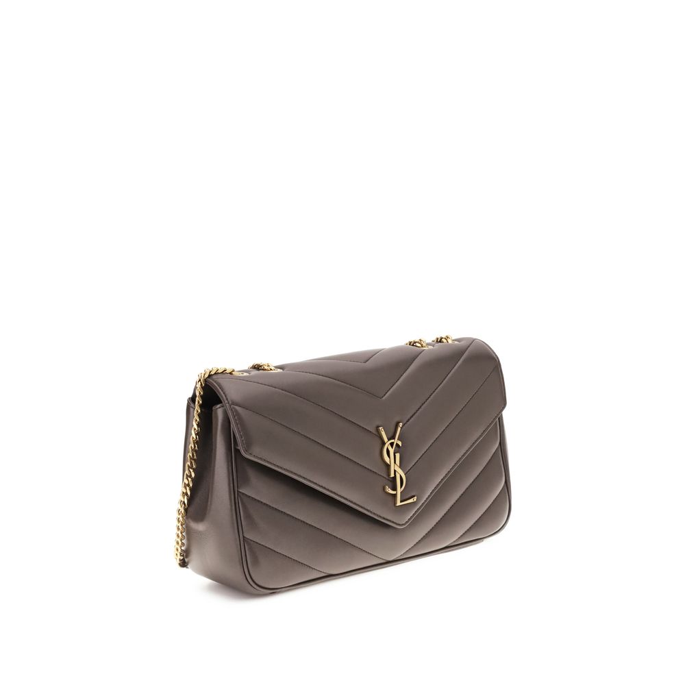Saint Laurent Gray Lamb Ovis Aries Shoulder Bag - view 2