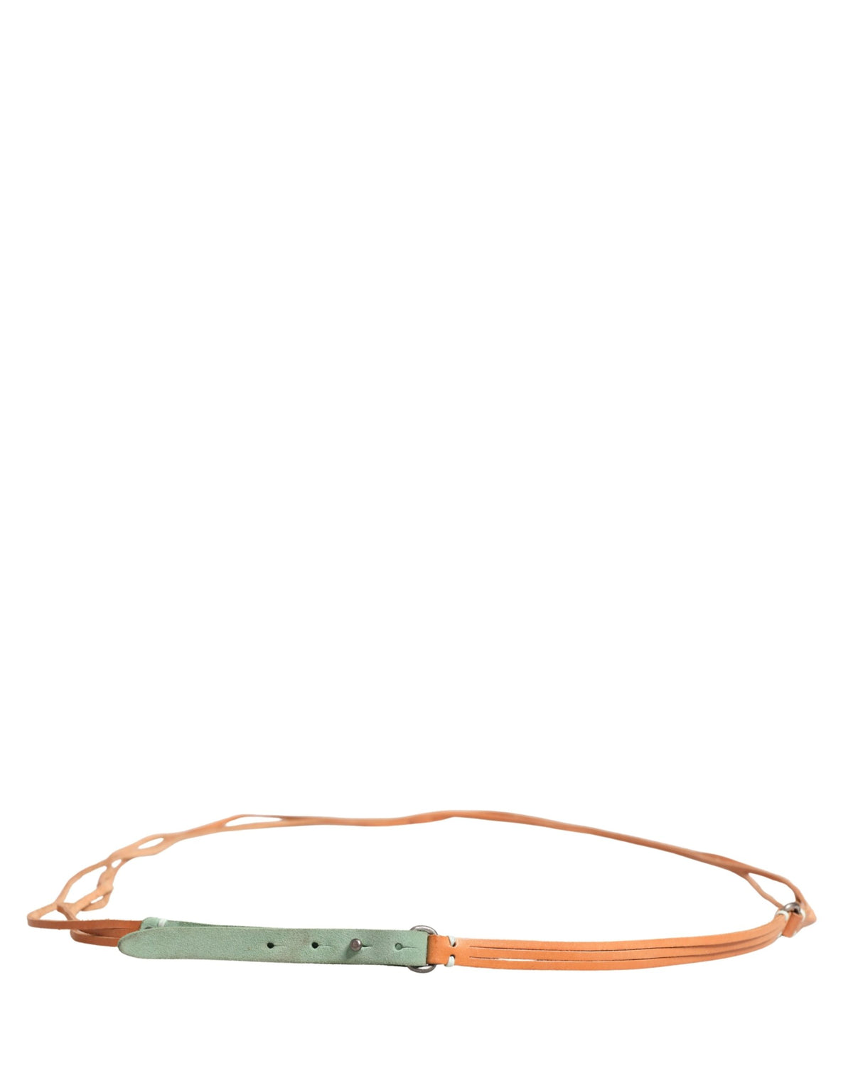Scervino Street Brown Leather Silver Tone Buckle Waist Belt - view 3
