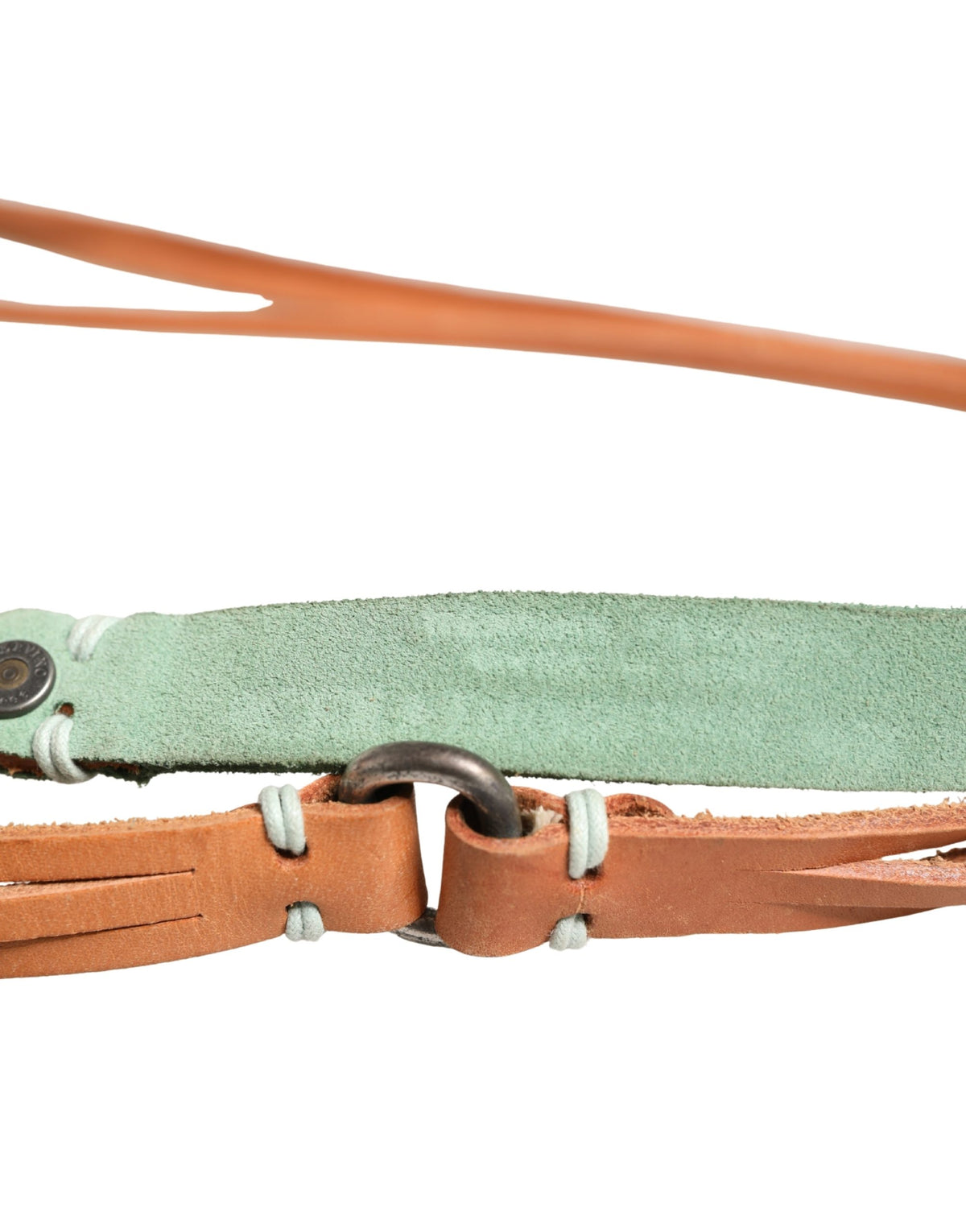 Scervino Street Brown Leather Silver Tone Buckle Waist Belt - view 5