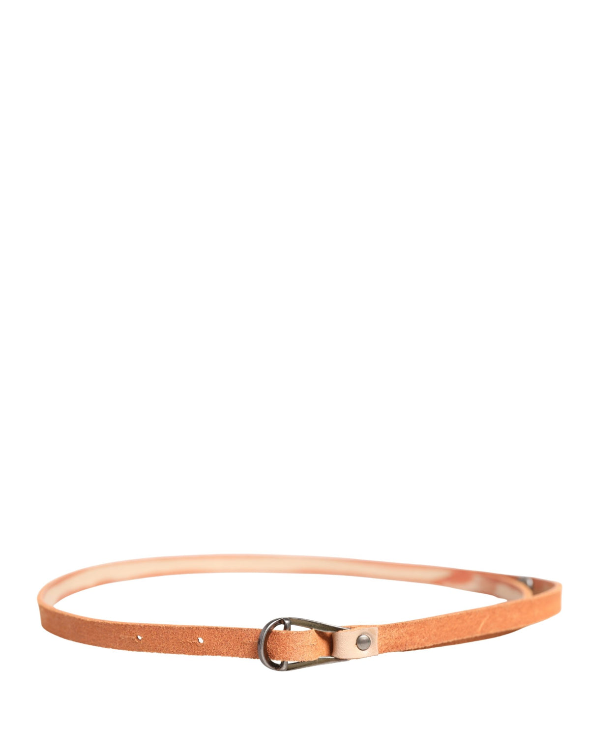 Scervino Street Women Orange Silver Metal Buckle Skinny Belt - view 3