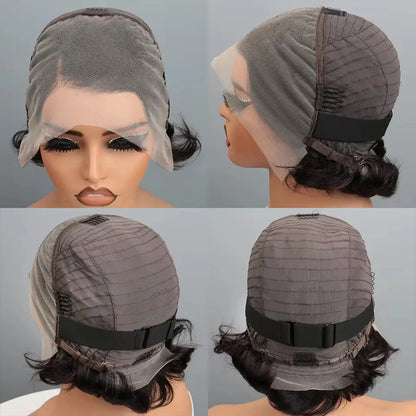 Short Pixie Cut 13x4 Lace Front Wig – Straight Glueless Wear-and-Go, 200% Density