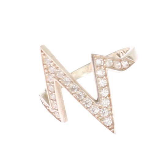 Nialaya Silver Authentic Womens Clear Ring - YSONA