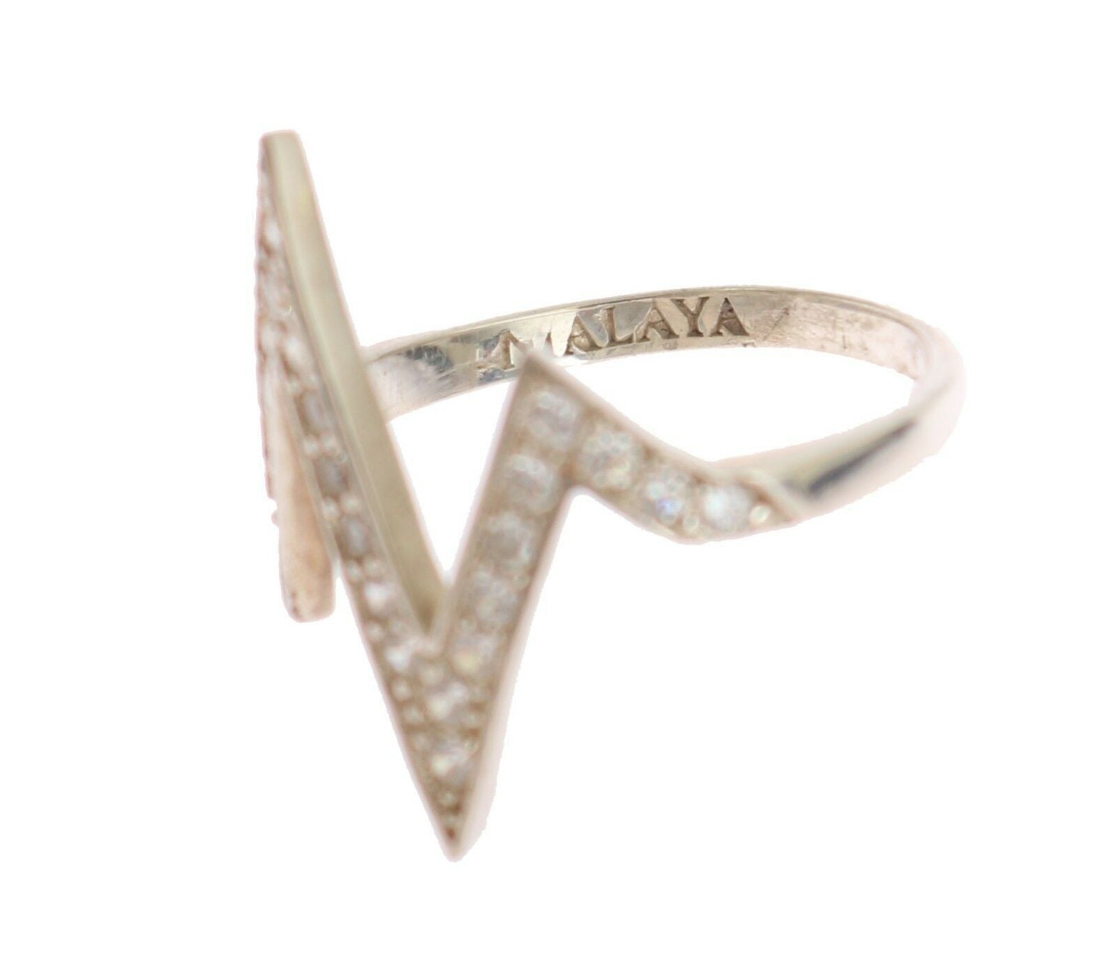 Nialaya Silver Authentic Womens Clear Ring - view 5