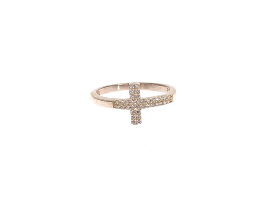 Nialaya Silver CZ Cross 925 Ring - YSONA