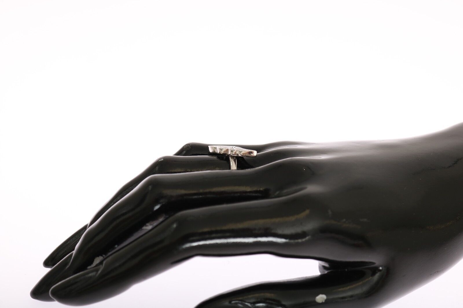 Nialaya Silver Womens Wing Clear CZ 925 Silver Ring - view 5