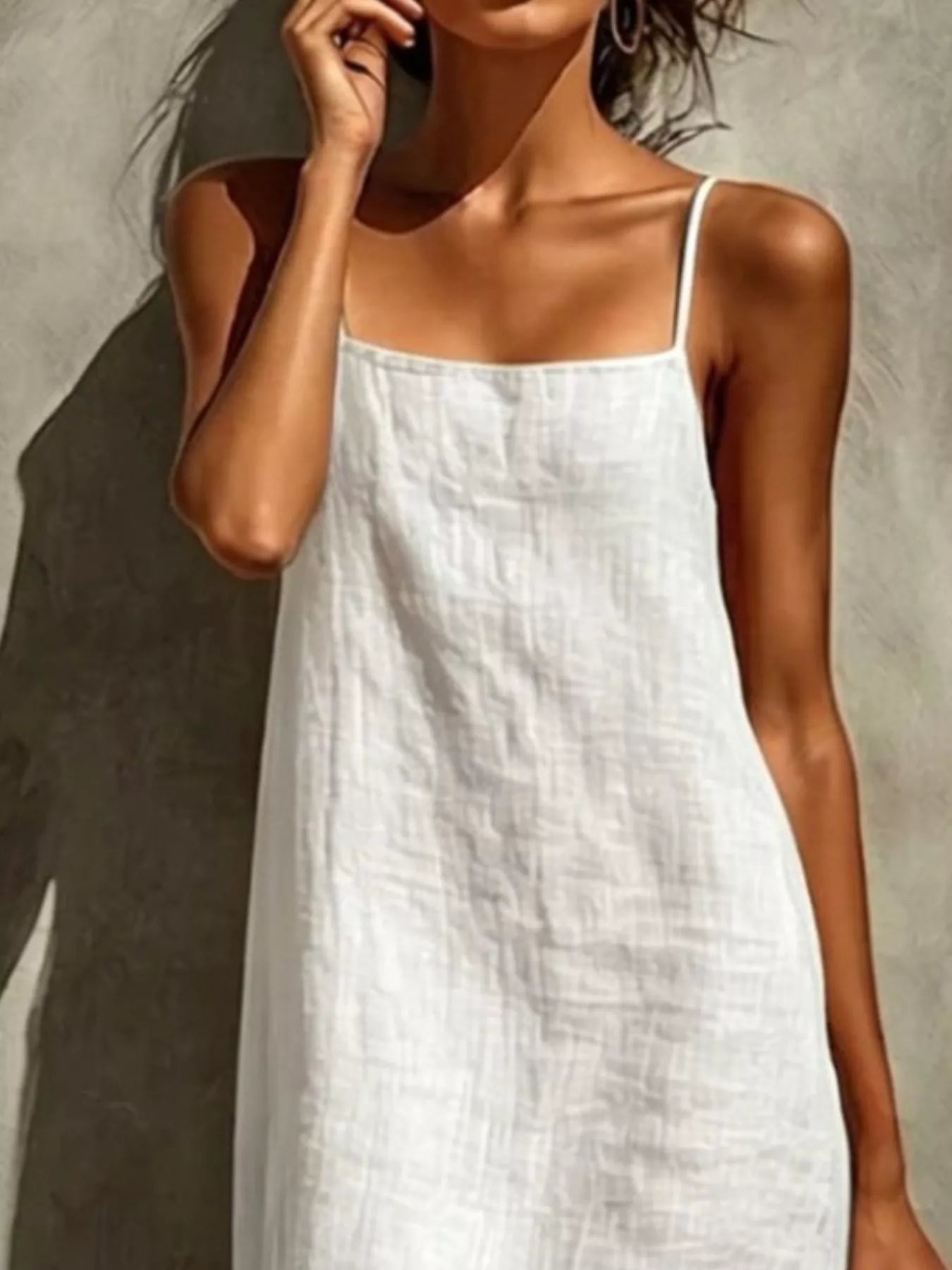 Sleeveless Linen Casual Maxi Dress - view 2