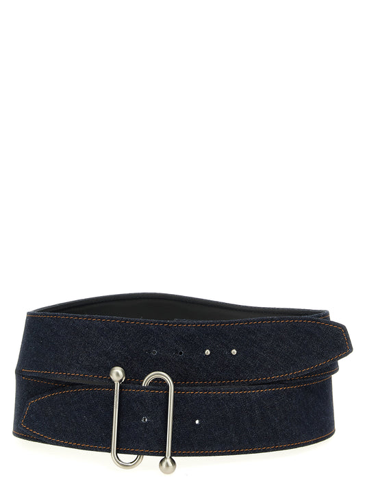 Sportmax Blue Cotton High-Waist Belt - YSONA