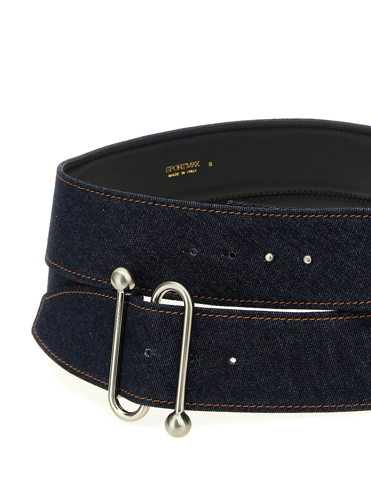 Sportmax Blue Cotton High-Waist Belt - view 3
