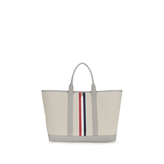 Thom Browne Gray Fabric Shoulder Bag