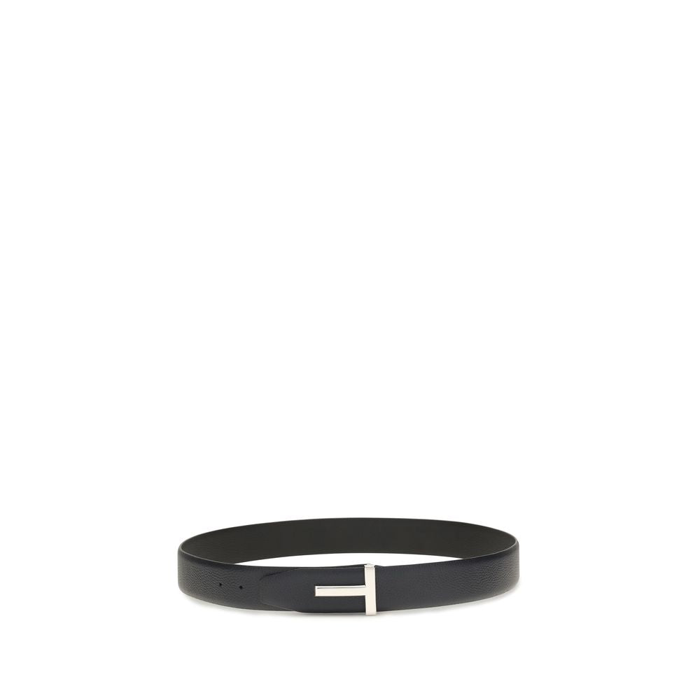 Tom Ford Black Calf Leather Bos Taurus Belt - view 2