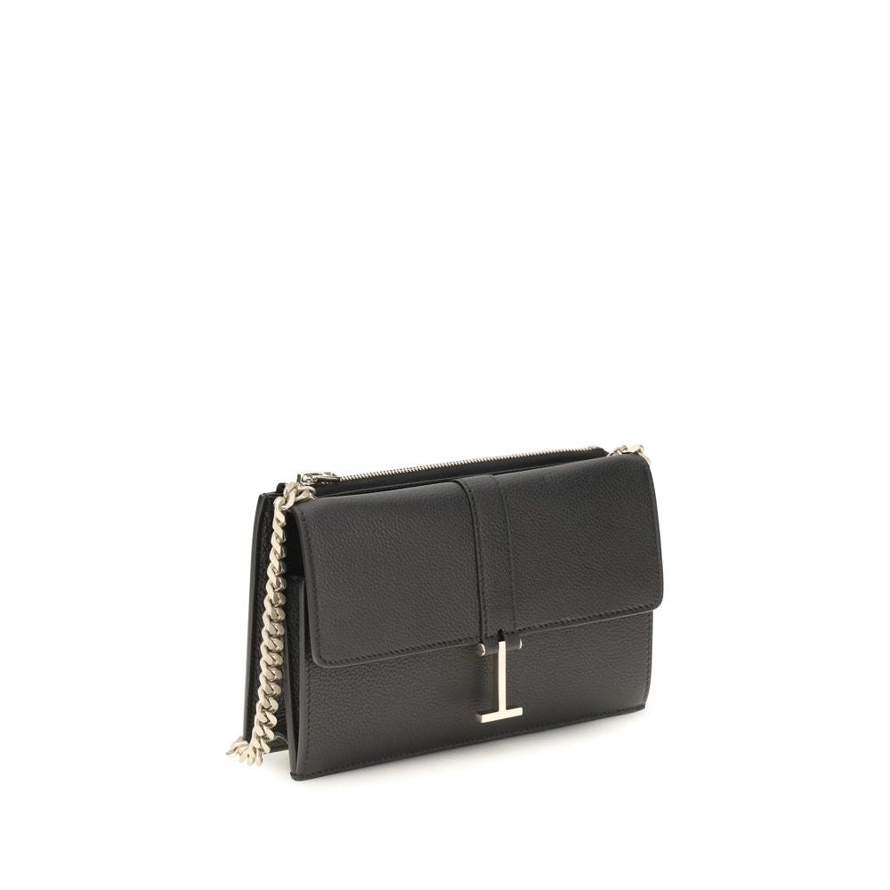 Tom Ford Black Calf Leather Bos Taurus Shoulder Bag - view 2