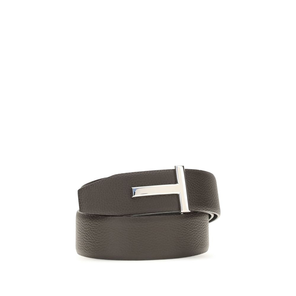 Tom Ford Brown Calf Leather Bos Taurus Belt - YSONA