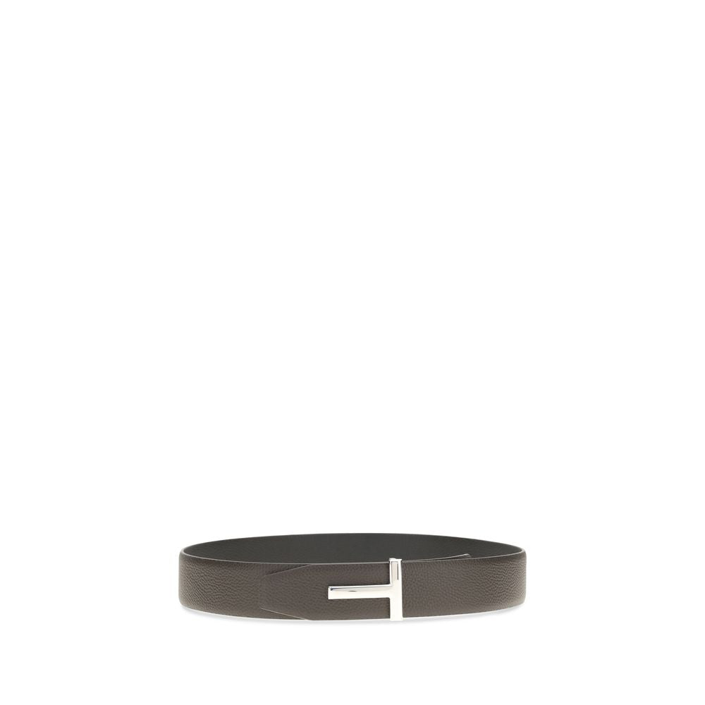 Tom Ford Brown Calf Leather Bos Taurus Belt - view 2