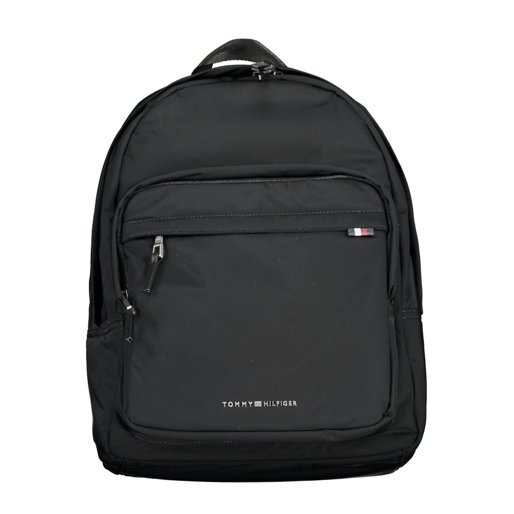 Tommy Hilfiger Black Polyester Men Backpack - YSONA