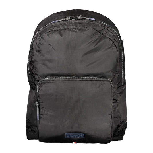 Tommy Hilfiger Black Polyurethane Men Backpack - YSONA