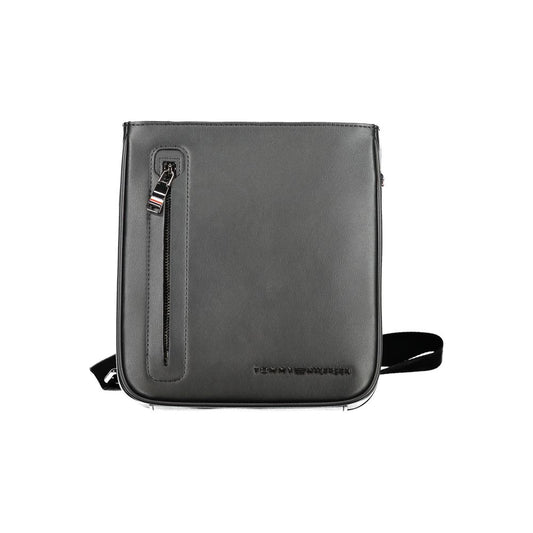 Tommy Hilfiger Black Polyurethane Men's Shoulder Bag - YSONA