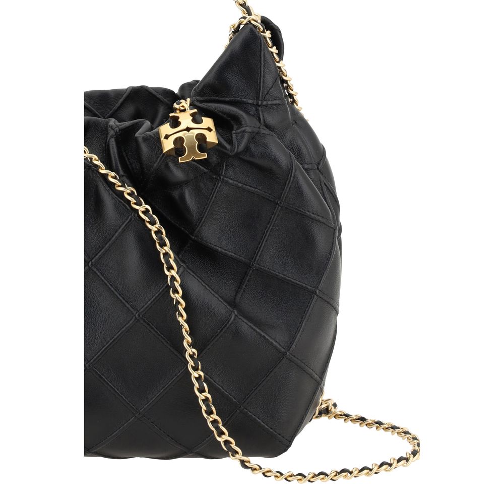 Tory Burch Black Lamb Ovis Aries Shoulder Bag - view 4