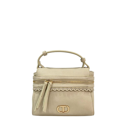Twinset Beige PU Women Handbag - YSONA