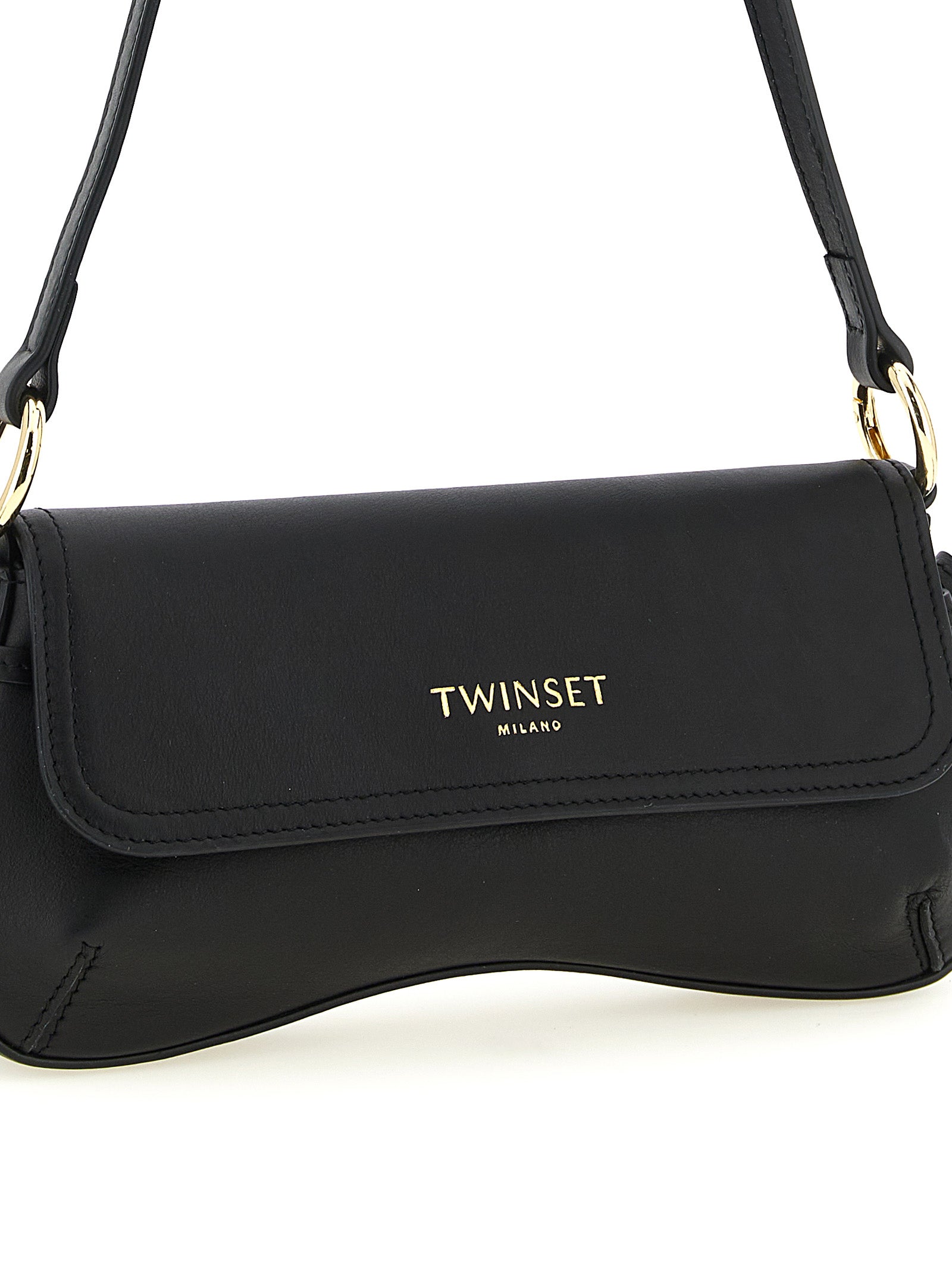 Twinset Black Leather Shoulder Bag - view 3