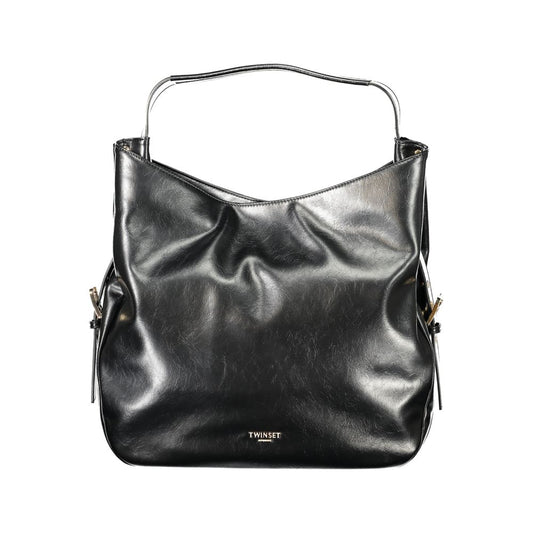 Twinset Black Polyurethane Women Hobo Bag - YSONA