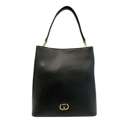 Twinset Black PU Women Shoulder Bag - YSONA